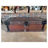 Wooden Storage Chest with Metal Hardware