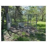 Outdoor Pet Kennel with Pro Built Dog House and Pet Lodge Chow Hound Feeder