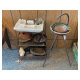 Collection of Metal and Ceramic Smoking Stands and Ashtrays