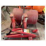 Automotive Shop Equipment Lot: 2-Ton Hydraulic Trolley Jack, Jack Stands, and Portable Air Tank