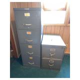 (2) Metal Filing Cabinets