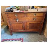 Quarter-Sawn Oak Sideboard with Two Drawers and Lower Cabinet
