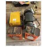 Assorted Workshop Lot: Craftsman Bench Grinder, Kano Kroil Cans, and Storage Box