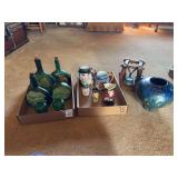 Assorted Decorative Glassware and Ceramic Character Mugs Collection