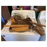 Collection of Household Utensils and Washboard