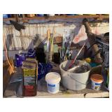 Collection of Assorted Household Paint, Tools, and Other Items