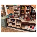 Workshop Storage Unit with Assorted Hardware and Supplies