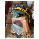 Assorted Power Tools and Saw Blade Collection