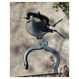 Cast Iron Farm Bell with Yoke and Mounting Bracket