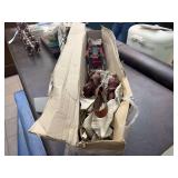 Cast Metal Horse-Drawn Wagon Toy Set