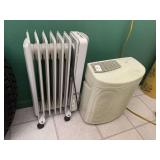 DeLonghi Oil-Filled Radiator Heater and Hunter QuietFlo Air Purifier