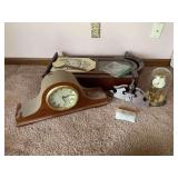 Collection of Three Clocks: Waltham Wall Clock, Sunbeam Mantel Clock, and Welby Anniversary Clock