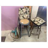 Makita 2414B 14-Inch Cut-Off Saw and Two Bar Stools