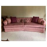 Curved Tufted Sofa, 93”x36”
