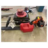 Echo SRM-266 Trimmer, Earthwise Hedge Trimmer, and Accessories