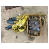 Assorted Lifting Slings and Ratchet Tie-Down Straps