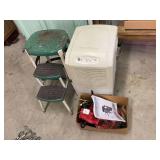 Milwaukee Electromagnetic Drill Press, Frigidaire Dehumidifier, and Cosco Step Stool