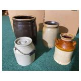 Collection of Four Assorted Stoneware Crocks and Jugs