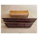 Set of Two Mahogany Finish Decorative Wall Shelves