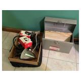 Metal Porta-File Box with SwissGear Laptop Bag and Accessories