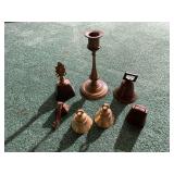 Assorted Metal Bells and Candlestick Collection