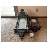 Collection of Three Clocks: Two Wall Clocks and One Alarm Clock