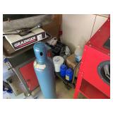 Compressed Oxygen Cylinder and Assorted Shop Supplies