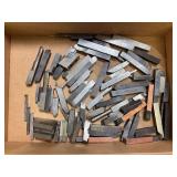Assorted Metal Lathe Cutting Tool Bits and Tool Holders