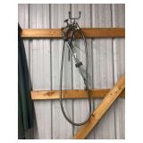Industrial Fluid Dispensing Wand with Flexible Metal Hose and Valve Assembly