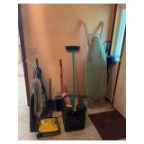 Collection of Household Cleaning Equipment and Electric Heater