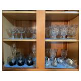 Assorted Glassware Collection Including Stemware, Tumblers, and Tableware