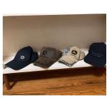 Collection of Four John Deere Branded Baseball Caps