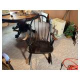 Black Painted Windsor Style Rocking Chair