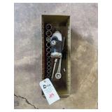Chicago Pneumatic 7750 Turbo Impact Wrench with J.H. Williams Ratchet and Socket Set