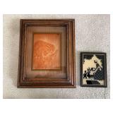 Framed Lucid Lines Owl Print and Reliance Silhouette Wall Art Set