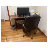Wooden Writing Desk with Pull-Out Keyboard Tray