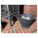 Metal Coal Scuttle with Matching Shovel