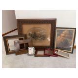 Collection of Framed Artwork and Assorted Picture Frames