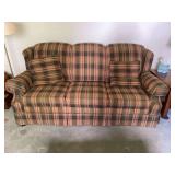 Flexsteel Plaid Upholstered Sofa