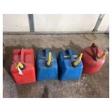 Assorted Plastic Fuel and Utility Containers, Set of Four