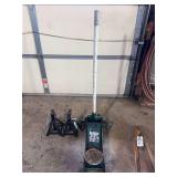 Floor Jack and Pair of Craftsman Jack Stands