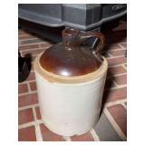 Two-Tone Stoneware Jug with Single Handle
