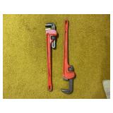 Set of Two 24-Inch Heavy Duty Pipe Wrenches