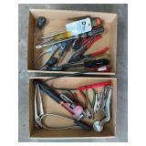 Assorted Hand Tool Collection with Pliers, Screwdrivers, and Wrenches