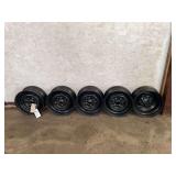 Set of 5 Ford 14-Inch Steel Wheels