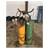 Harris Welding Torch and Gas Cylinder Cart Set