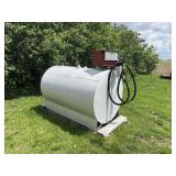 Horizontal Fuel Storage Tank with Pump and Nozzle