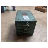 Wards Master Quality Four-Drawer Metal Parts Cabinet with Assorted Hardware