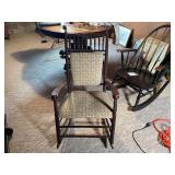 Barley Twist Rocking Chair with Floral Upholstery