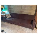 Flexsteel Three-Cushion Sofa with Tapered Legs